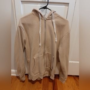 Cream zip up hoddie